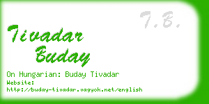 tivadar buday business card